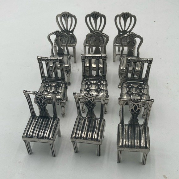 Lenox Colonial Williamsburg Kirk Stieff Pewter Place Card Holders - Picture 1 of 6